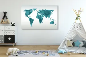 Obraz geometrická mapa sveta