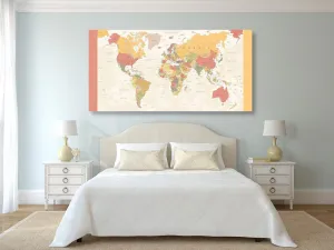 Obraz podrobná mapa sveta