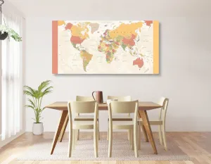 Obraz podrobná mapa sveta