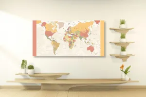 Obraz podrobná mapa sveta