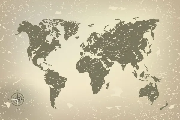 Obraz stará mapa sveta na abstraktnom pozadí