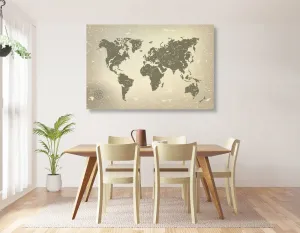 Obraz stará mapa sveta na abstraktnom pozadí