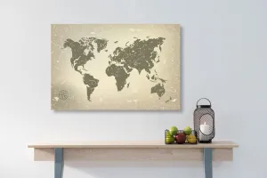 Obraz stará mapa sveta na abstraktnom pozadí