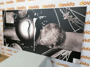 Obraz etno zaľúbený pár v čiernobielom prevedení