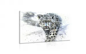 Obraz kreslený leopard