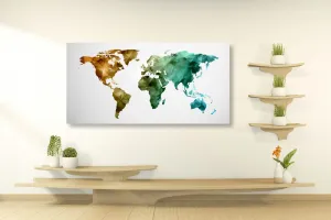 Obraz farebná polygonálna mapa sveta