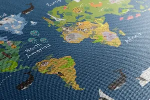 Obraz mapa sveta pre deti