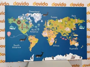 Obraz mapa sveta pre deti
