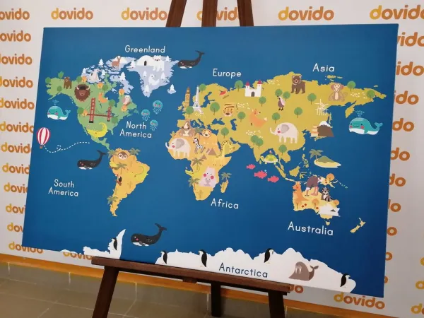 Obraz mapa sveta pre deti