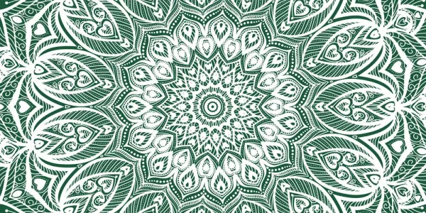 Obraz Mandala harmónie na zelenom pozadí