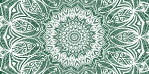 Obraz Mandala harmónie na zelenom pozadí