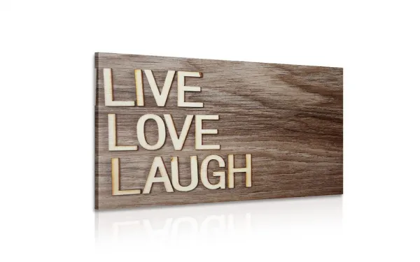 Obraz so slovami - Live Love Laugh