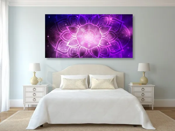 Obraz Mandala s pozadím galaxie