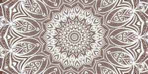 Obraz Mandala harmónie na hnedom pozadí