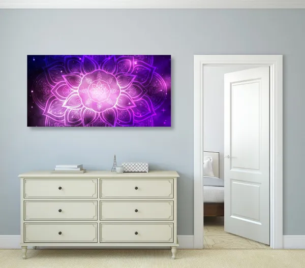Obraz Mandala s pozadím galaxie