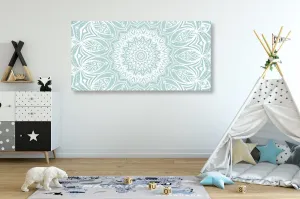 Obraz Mandala harmónie na modrom pozadí