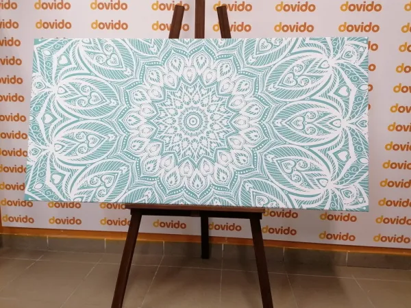 Obraz Mandala harmónie na modrom pozadí