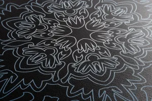 Obraz ornamentálna Mandala na čiernom pozadí