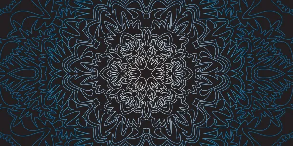 Obraz ornamentálna Mandala na čiernom pozadí