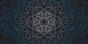 Obraz ornamentálna Mandala na čiernom pozadí