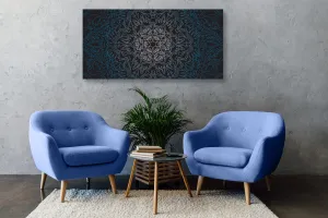 Obraz ornamentálna Mandala na čiernom pozadí