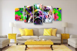 5-dielny obraz pop-art buldoček