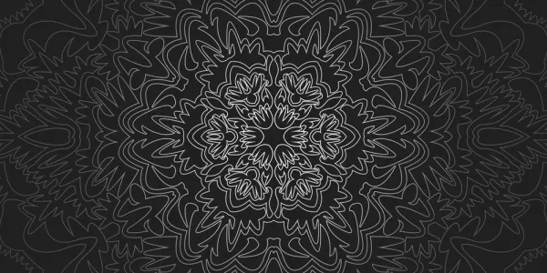 Obraz ornamentálna Mandala v čiernobielom prevedení