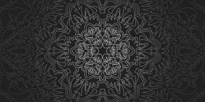Obraz ornamentálna Mandala v čiernobielom prevedení