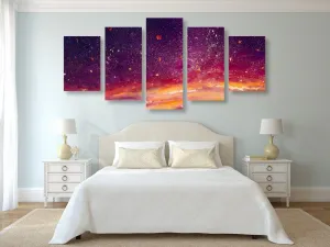 5-dielny obraz olejomaľba nebies