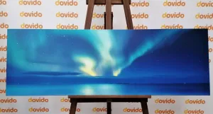 Obraz polárna žiara nad oceánom