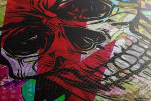 Obraz lebka v graffiti  prevedení