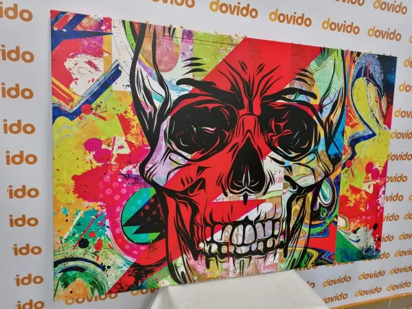 Obraz lebka v graffiti  prevedení