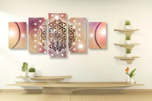5-dielny obraz očarujúca Mandala