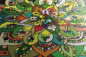 Obraz zelená Mandala