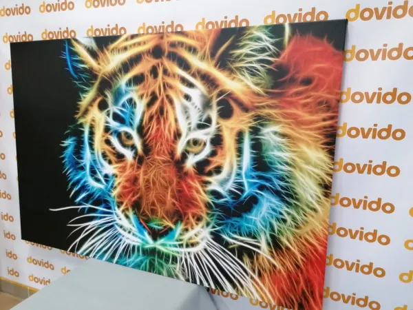 Obraz hlava tigra v abstraktnom prevedení