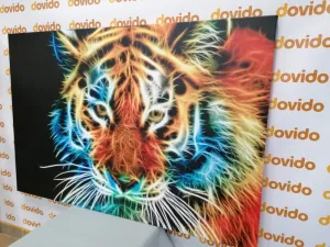 Obraz hlava tigra v abstraktnom prevedení