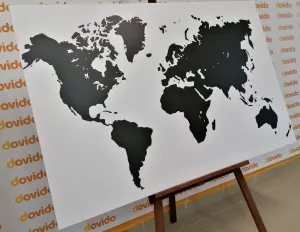 Obraz mapa v čiernobielom prevedení