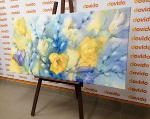 Obraz akvarelové žlté tulipány