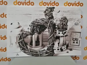 Obraz vo vintage nádychu v čiernobielom prevedení