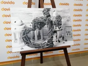 Obraz vo vintage nádychu v čiernobielom prevedení