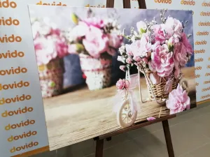Obraz romantický ružový karafiát vo vintage nádychu