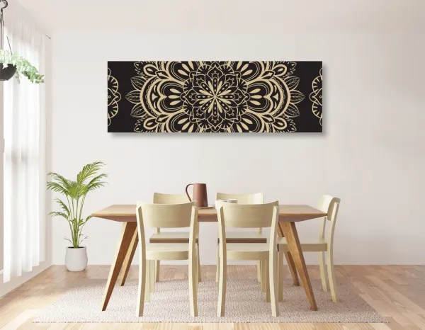 Obraz Mandala na čiernom pozadí