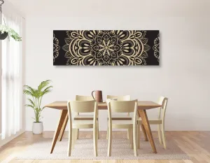 Obraz Mandala na čiernom pozadí