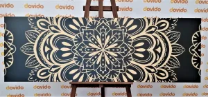 Obraz Mandala na čiernom pozadí