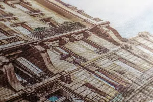 Obraz pohľad na Eiffelovu vežu z ulice Paríža
