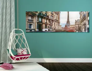 Obraz pohľad na Eiffelovu vežu z ulice Paríža
