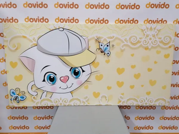 Obraz zvedavé mačiatko
