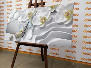 Obraz orchidea na abstraktnom pozadí