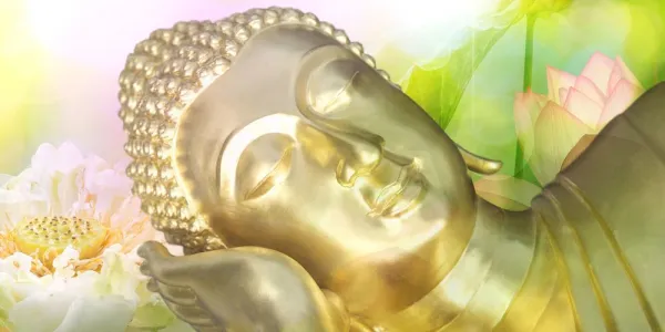 Obraz spiaci Budha