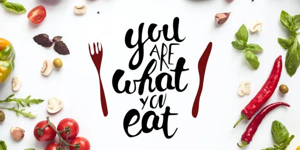 Obraz s nápisom -  You are what you eat